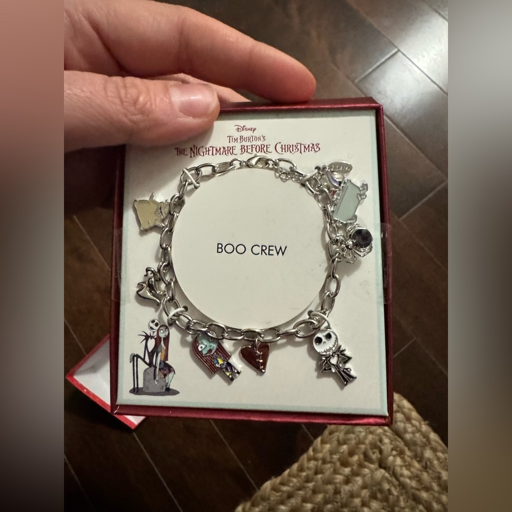 NIB Disney Nightmare Before Christmas Silver Plated Bracelet